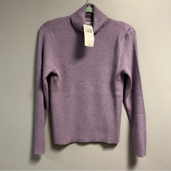 Pendleton Ribbed Turtleneck Sweater Pullover in Light Purple/ Lavender Sz M NWT - Picture 2 of 6